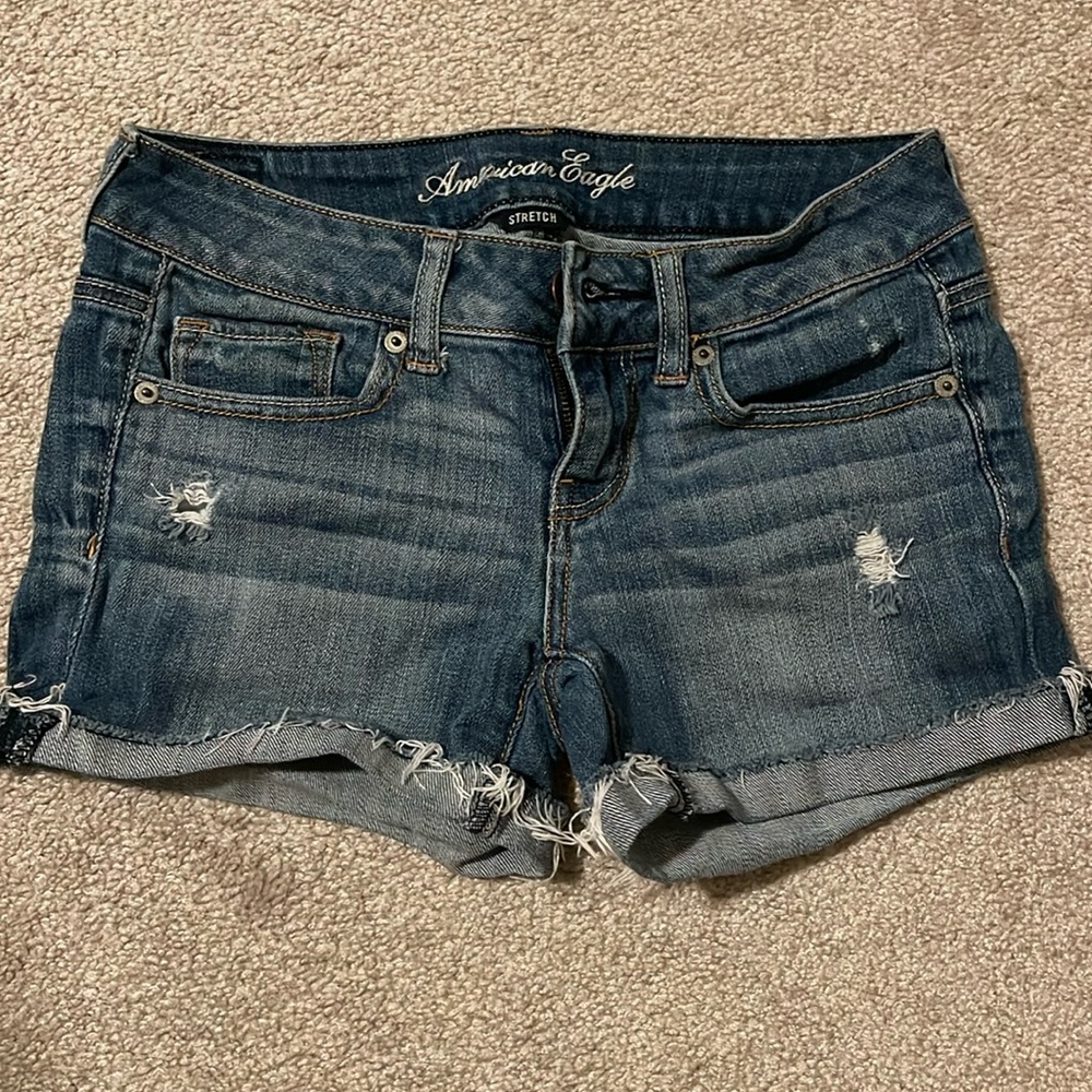 cutoff denim shorts